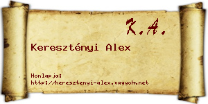 Keresztényi Alex névjegykártya