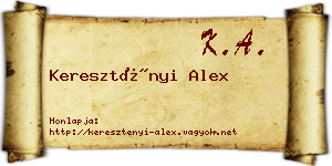 Keresztényi Alex névjegykártya