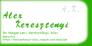 alex keresztenyi business card